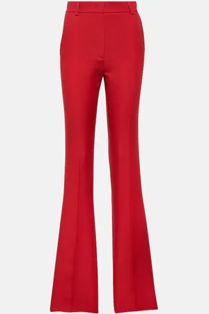 VALENTINO CrÃªpe Couture high-rise flared pants