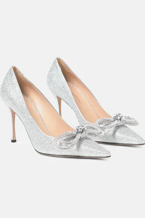 Mach & Mach Double Bow crystal-embellished pumps