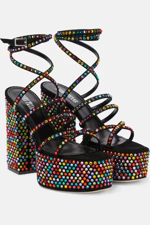 PARIS TEXAS Holly Evita embellished leather sandals