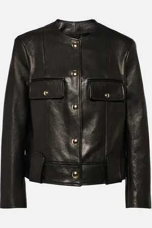 Khaite Laybin cropped leather jacket