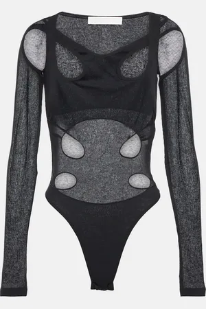 DION LEE Triple Loop crÃªpe jersey bodysuit
