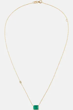 Shay 18kt yellow gold necklace with emerald and diamond