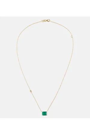 Shay 18kt yellow gold necklace with emerald and diamond