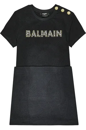 Balmain Logo cotton jersey dress