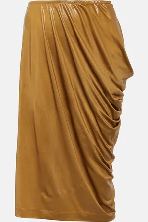 DRIES VAN NOTEN Draped jersey midi skirt