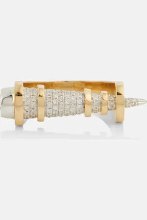 Rainbow K Horn 14kt ring with diamonds