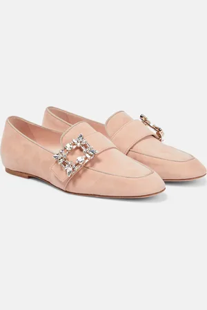 Roger Vivier Mini Broche suede loafers