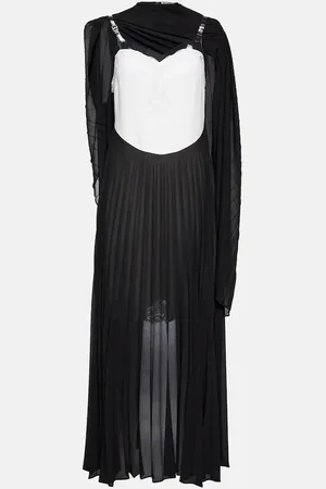 Christopher Kane Mrs Robinson lac-trimmed midi dress with cape