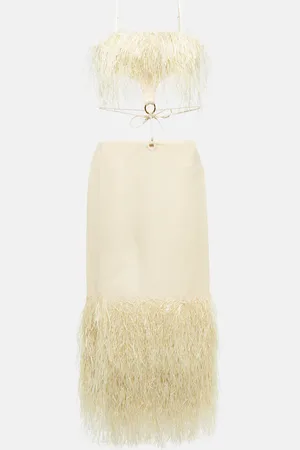 Jacquemus La Robe Raphia fringed midi dress