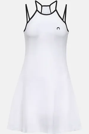 Marine Serre Logo cotton-blend minidress