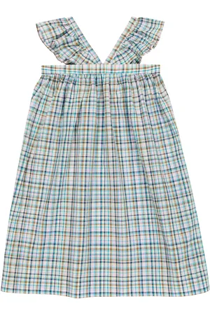 BONPOINT Eleana checked cotton dress