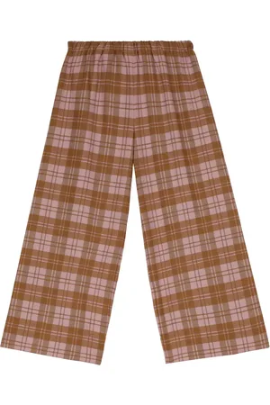 Il gufo Checked stretch-jersey sweatpants
