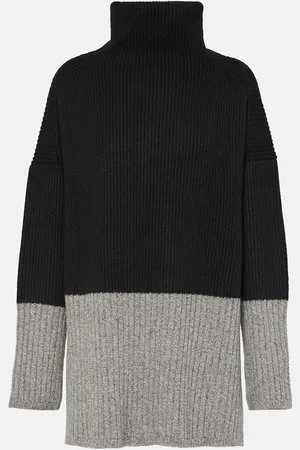 Joseph Colour Block wool and cashmere turtleneck sweater