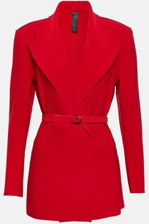 Norma Kamali Double-breasted jersey blazer