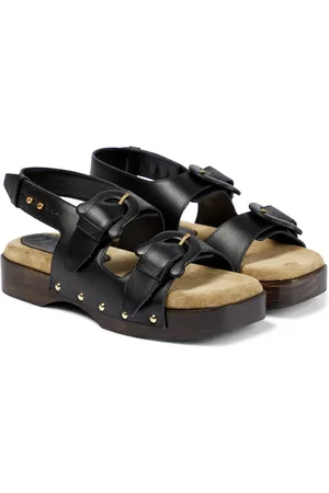 Nanushka Mahalia leather and suede sandals