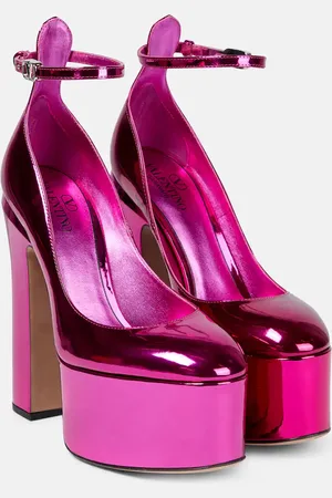 VALENTINO GARAVANI Tan-Go leather platform pumps