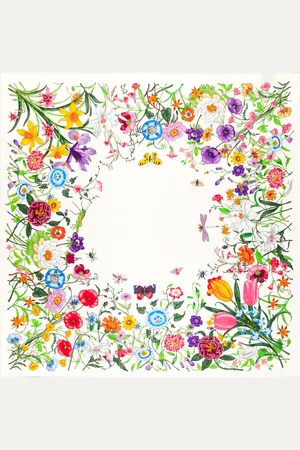 Gucci Floral silk scarf