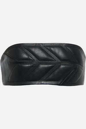 DAVID KOMA Quilted leather top