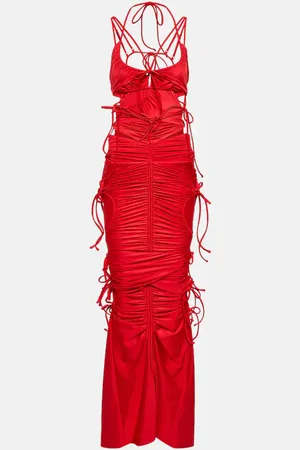 Balenciaga Patched Bikini cutout maxi dress