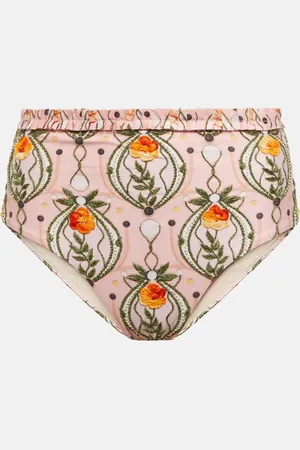 Agua by Agua Bendita Nopal Lunar embroidered bikini bottoms