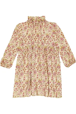 Il gufo Floral ruffled dress