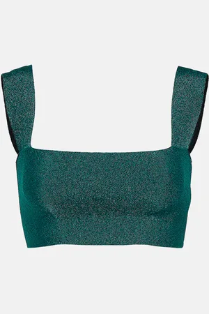 Victoria Beckham Metallic knit bra top