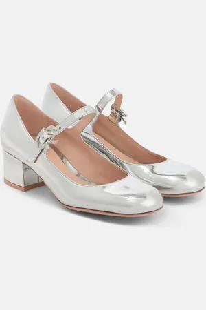 Gianvito Rossi Mary Jane metallic leather pumps