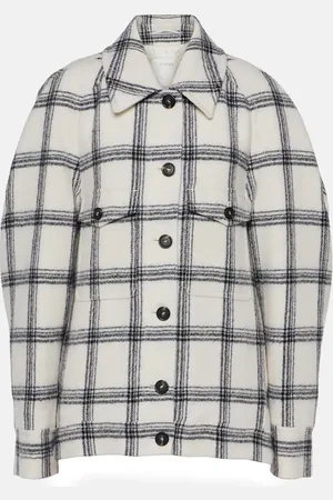 Sportmax Assenzi checked virgin wool shirt jacket