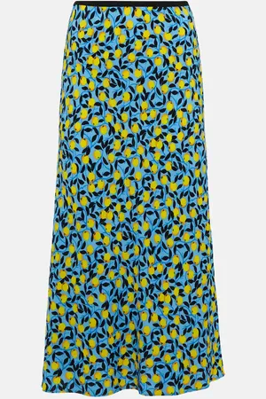 Diane von Furstenberg Delphine reversible mesh midi skirt