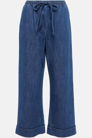 VALENTINO Drawstring wide-leg denim pants