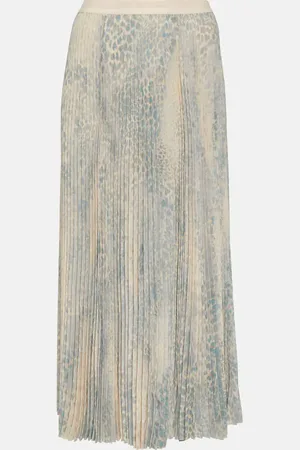 Balenciaga Printed pleated midi skirt
