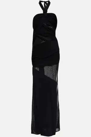 Tom Ford Paneled semi-sheer cutout gown
