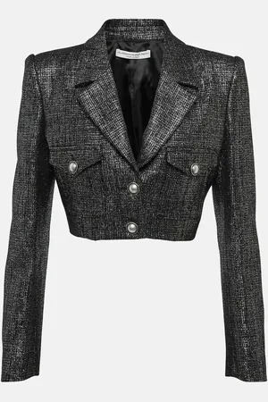 Alessandra Rich Metallic tweed cropped jacket