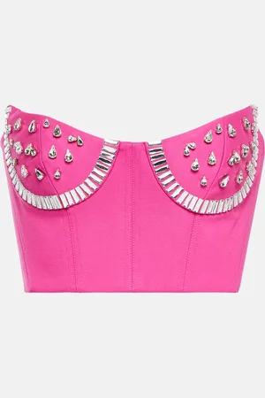 AREA Crystal-embellished bustier