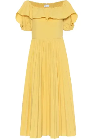 RED Valentino Off-shoulder cotton-blend midi dress