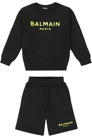 Balmain Cotton fleece sweatshirt and shorts set