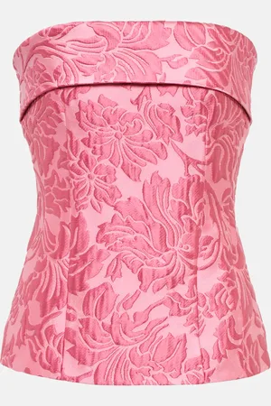 EMILIA WICKSTEAD Karin floral cloquÃ© bustier top