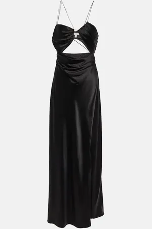 The Sei Asymmetrical silk satin gown