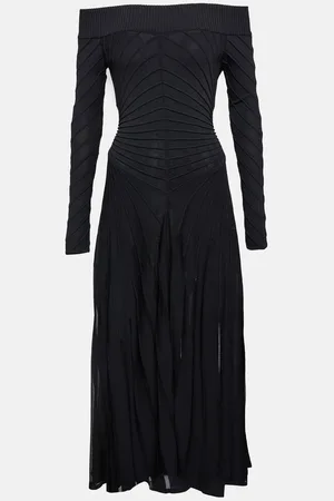 Alaïa AlaÃ¯a Off-shoulder jersey midi dress
