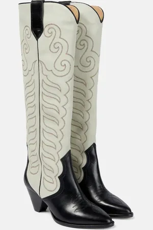 Isabel Marant Liela leather and suede cowboy boots