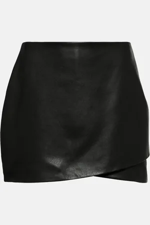 The Sei Asymmetric leather miniskirt