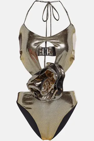 MAGDA BUTRYM Halter-neck cutout swimsuit