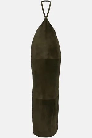 Alaïa AlaÃ¯a Suede maxi skirt