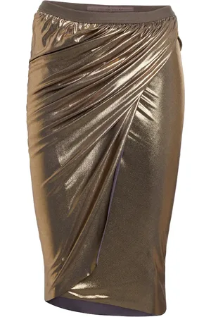 Rick Owens Lilies metallic jersey miniskirt