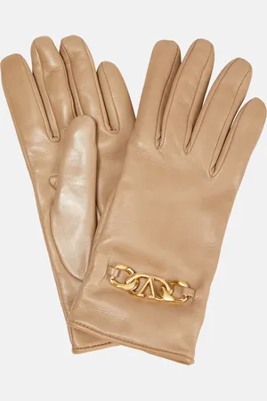 VALENTINO GARAVANI VLogo Chain leather gloves