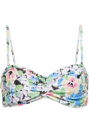 Ganni Floral bikini top