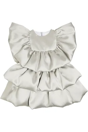 CAROLINE BOSMANS Tiered satin dress
