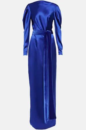 MONIQUE LHUILLIER Silk satin gown