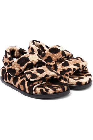 Dolce & Gabbana Logo leopard-print cotton sandals
