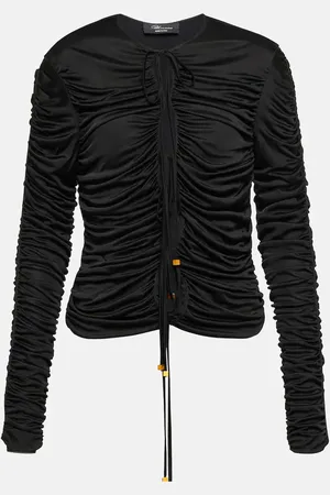 BLUMARINE Ruched self-tie top